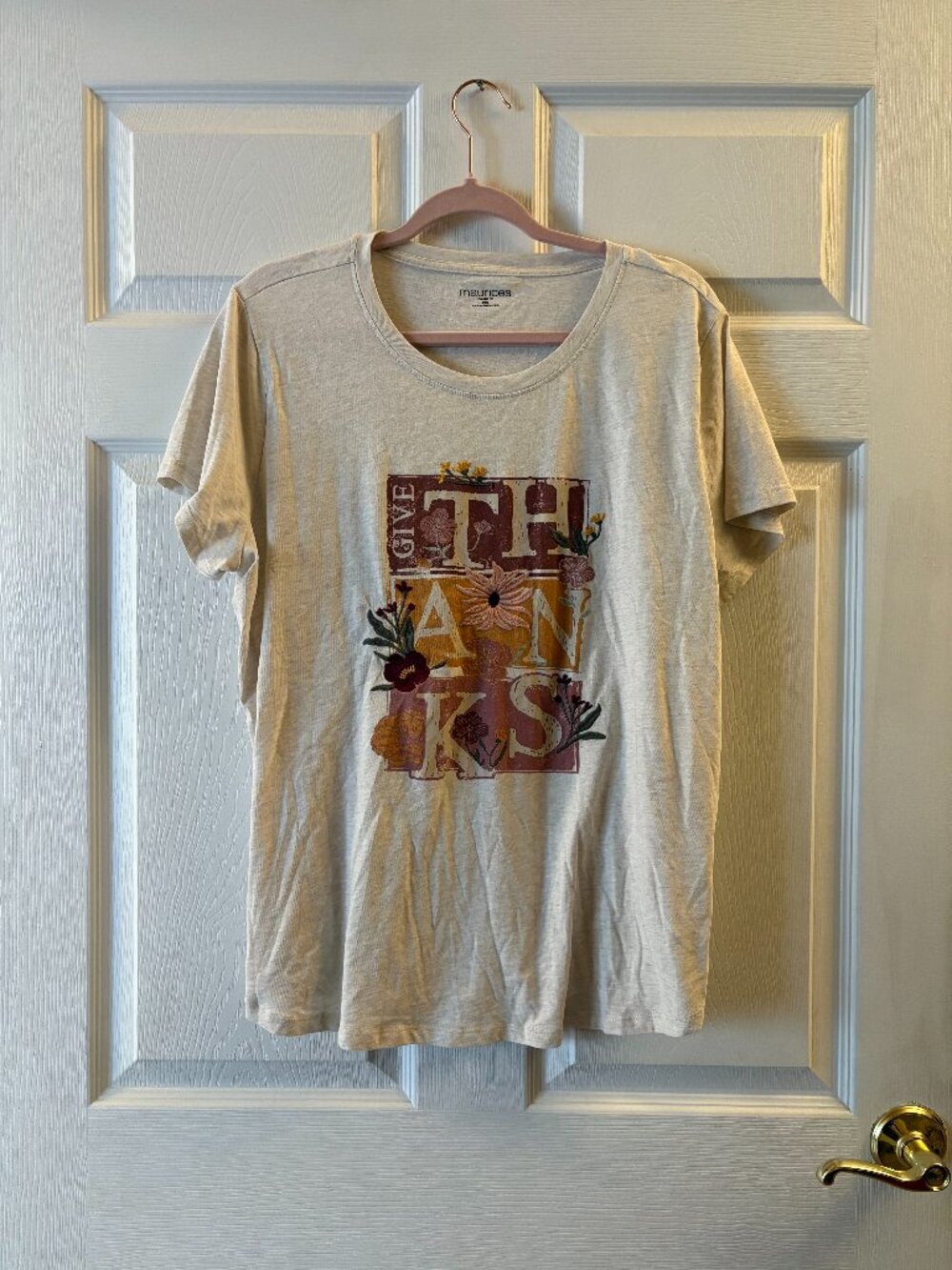 Maurices Give Thanks Floral T-Shirt XXL